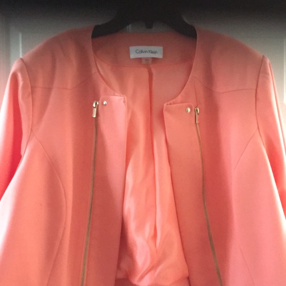 Peach colored Calvin Klein Jacket